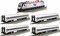 Kato N-Scale Amfleet I Phase VI 5-Unit Bookcase Set Train Set